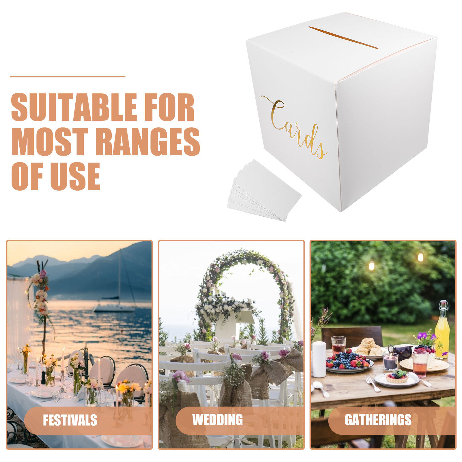 1 conjunto de caixas para cart - Wedding Card Box avaliação e preço
