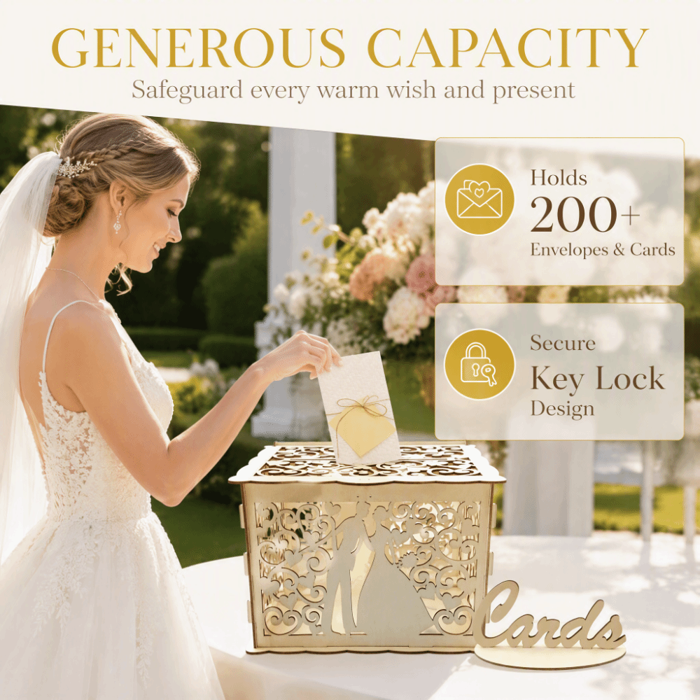 Caixa de cartões de casamento  - Wedding Card Box avaliação e preço