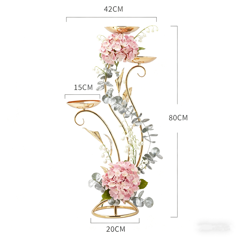 Suporte de flores douradas par - Wedding Decor Supply Store avaliação e preço
