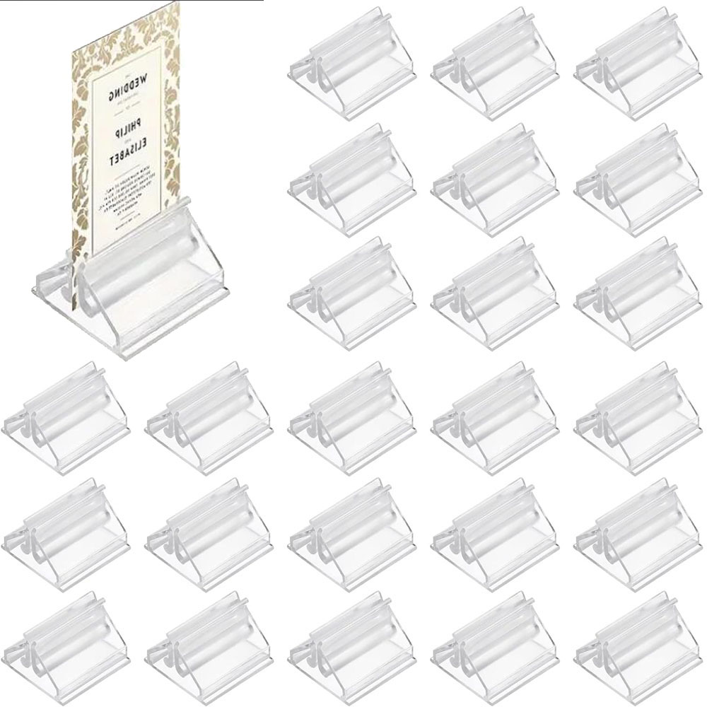 12/24/48 pçs mini claro stands - Table Number Gold avaliação e preço